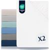 Dreamzie Set di 2 Lenzuolo Con Angoli - 80x200 - Microfibra Oeko Tex Certificado - Bianco Alabastro - Lenzuola Bambini 80x200