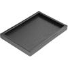 Msiud Vassoio in Legno Rettangolare, Portaoggetti Antiscivolo Vassoi Caffè Naturale da Cucina Bambù Piattino Piatto Portata Grande Decorativo Adatto per Dessert Bagno 8,66 x 5,91 pollici