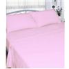 Rayyan Linen Lenzuolo sopra o federe in flanella termica in 100% cotone spazzolato, morbido e lussuoso (rosa, matrimoniale)