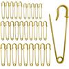 XDGBGFN 30 spille da balia, disponibili in 5-10 cm, diversi spille da balia, per vestiti, lavori di bricolage, resistenti (oro)