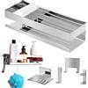 BELLE VOUS Mensola Doccia - Mensola Porta Bagnoschiuma da Bagno - Installazione Senza Foratura - Adesiva in Acciaio Inox - Organizer per Oggetti e Accessori - Soluzione 5-in1