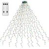 Kedoxi luci dell'albero di Natale 400 LED con timer, luci di stringa di Natale con anello 16 stringhe, tenda di Natale Fairy Tree Light 8 modalità per Xmas Abete pino festa decorazione, colorato