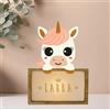 WONDEE Lampada Personalizzata Con Nome - Luce Notturna Bambini Unicorno, Regalo Neonato Maschio e Femmina, Regalo Battesimo Bimbo e Bimba, Regali Personalizzati Bambino e Bambina (include cavo USB C)