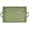 ROSE & TULIPANI MILANO Thun Rose&Tulipani - Teglia Verde in gres, 38x7,5cm, profondità 22 cm, collezione Concerto