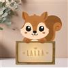 WONDEE Lampada Personalizzata Con Nome - Luce Notturna Bambini Scoiattolo, Regalo Neonato Maschio e Femmina, Regalo Battesimo Bimbo e Bimba, Regali Personalizzati Bambino e Bambina 0 1 2 3 4 anni