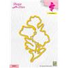 Nellie's Choice, Fustella di Forma Orchidea, 7.7 x 11.9 cm, per Creare Biglietti, Natale, Scrapbooking, Fai da Te, DIY, Giallo, 77x119mm