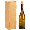 ONLY BOXES Astuccio per 1 bottiglia di cava vino Kraft 'Cheers' | Confezione da 4 pezzi | Scatola di cartone con manico verde e separatore interno