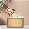 WONDEE Lampada Personalizzata Con Nome - Luce Notturna Bambini Razzo, Regalo Neonato Maschio e Femmina, Regalo Battesimo Bimbo e Bimba, Regali Personalizzati Bambino e Bambina (include cavo USB C)