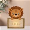 WONDEE Lampada Personalizzata Con Nome - Luce Notturna Bambini Leone, Regalo Neonato Maschio e Femmina, Regalo Battesimo Bimbo e Bimba, idee Regali Personalizzati Bambino e Bambina 0 1 2 3 4 5 anni