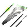 ACCMOS 24pz Tiro con L'Arco Freccia ID 4,2mm Spine 500 Tag Colore Oro Frecce di Carbonio per Archi Ricurvi Arco Compound Frecce da Pratica (31inch, Spine 500)