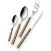 Eme Posaterie Set di 16 Posate Linea Fast, Acciaio inox, Con Manico a Linea, Elegante Set di Posate con Coltello, Forchetta, Cucchiaio per casa, ristorante lavabile in lavastovigli (Nero)