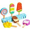 KIYTARBOO Gelateria Giocattolo per Bambini, Carretto Gelati Giocattolo, Giochi in Cucina Giocattolo Legno per Bambinia, Giochi Montessori Bambina Bimba Bambini 2 3 4 Anni Anno