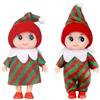 MORAINJAY 2 Pezzi Mini Bambola Elfo Natalizio,Strisce Rosso&Verde Elfo di Natale Pupazzo,Bambole Elfi Baby Giocattoli per Ragazzi e Ragazze Regali di Capodanno di Natale
