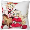 Zhongkaihua Hazbin Hotel, Federa quadrata in peluche pelosa con stampa di Charlie Morningstar Vaggie, per cuscino per casa, divano letto (45 x 45 cm)