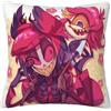 Zhongkaihua Hazbin Hotel, Federa quadrata in peluche pelosa con stampa di Charlie Morningstar Vaggie, per cuscino per casa, divano letto (45 x 45 cm)