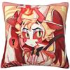 Zhongkaihua Hazbin Hotel, Federa quadrata in peluche pelosa con stampa di Charlie Morningstar Vaggie, per cuscino per casa, divano letto (45 x 45 cm)