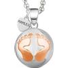 MAMIJUX Chiama Angeli Piedini Lisci Mamma Idea Regalo Gravidanza Collana Donna Richiamo degli Angeli Catenina Acciaio (Rosa)