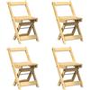 vidaXL Sedie da Pranzo Pieghevoli 4 pz Corona Cera in Legno di Pino, sedia, sedia da soggiorno, sedia in legno, sedia da cucina, sedia da salotto