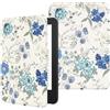 MoKo Custodia Compatibile con 6 Pollici Nuovo Kindle 11a Generazione 2024/2022, Cover Leggera con Auto Sveglia/Sonno per e-Reader, Bianco & Blu