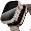 Diruite Cover per Apple Watch Series 11/10 46mm Pellicola Protettiva Anti Spy Aspetto Creativo Vetro Temperato Resistente Graffi Custodia Protezione,Acciaio Titanio(Privacy),46mm