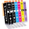 Veson Cartucce d'inchiostro PGI-580 XXL CLI-581 XXL Compatibili per Canon 580 581 Pb per Pixma TS8150 TS8151 TS8152 TS8250 TS8251 TS8252 TS8350 TS8350a TS8351 TS8351a TS8352 TS9150 TS9155, 6-Pack