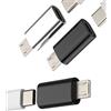 WASRUYI Adattatore ricarica USB C femmina a Micro USB maschio(3 pack)tipo c dati cavo connettore USB-C a microusb Android cellulare type c jack adattatori compatibile per Samsung S7 S6 S7Active note4 note5 A7