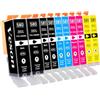 Veson PGI-580 CLI-581XXL Cartucce d'inchiostro Compatibili con Canon 580 581 XXL per Canon Pixma TR8550 TR8500 TS9551 TS9550 TS8350 TS8251 TS8150 TR7550 TS6150 TS6350 TS6250 TS6151 TS705, 10 Pezzi
