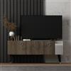 Hanah Home Supporto per TV, melammina, Noce, Taglia Unica