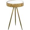 DRW Set di 2 tavolini in Metallo in Oro, Medidas: 30x30x50 cm