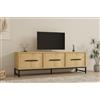 Hanah Home Supporto per TV, melammina, Quercia Zaffiro, Taglia Unica