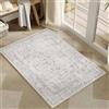 HUGEAR Vintage Tappeto Ingresso Interno Grigio Tappeti 60x90cm Antiscivolo Lavabile in Lavatrice Tapette Cucina Camera da Letto Entrata Scendiletto Ufficio Pelo Corto Piccolo Carpet