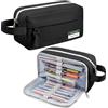 Navie Mobi Astuccio Scuola Nero,Astuccio Portamatite Grande Capacità,Astuccio Penne con 3 Scomparti,Maniglia e occhiello,organizer per Ragazze,Ragazzi,Studen