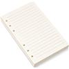 Bidponds Carta di ricarica A6, 6 fori a righe per raccoglitori personali A6, fogli sfusi a righe da 8 mm, 80 fogli/160 pagine a righe, 10,4 x 16,8 cm, beige (1)