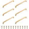 QUARKZMAN 6pz Legno Cassetto Maniglie Maniglie 192mm/7.56 Foro Spaziatura Legno Armadi Cassetto Pomelli Maniglie Maniglie con Vite Set per Cucina Armadi Cassettiere Mobili