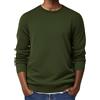 LUVCES Uomo Manica Lunga Lavorata a Maglia Girocollo Classico Pullover Dolcevita Invernale Maglione Intimo Slim Fit Tinta Unita Elastico Sweater Blu Navy XL