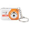 Jiawu Fotocamera Digitale, Videocamera HD Compatta con Rilevamento del Movimento, Mini Videocamera, Mini Videocamera Portatile, Supporto DV Tascabile Personale Scheda TF da 32 GB (Arancia)