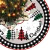 MUXIWOM Gonne Albero di Natale 120cm Rotondo Tappeto Sotto Albero di Natale Copri Base per Decorazioni per Feste Natalizie(F)