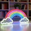 Excerando Lampada Arcobaleno - Neon da Parete Colorato Atmosfera Cavo USB Alimentato, Rainbow Lamp Insegna Luminosa Led Notturna per Bambini E Cameretta