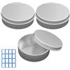 DARUITE Scatoline Multiuso Rotondi Scatola Latta 3 Scatola Metallo Con Coperchio Scatole Latta Scatola Portaoggetti Portatile Adatto per Deposito Candele Perline Gioielli Cucito Caramelle (72ml/7oz)