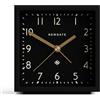Newgate Sveglia Equinox - Sveglia cubo contemporanea in silicone nero soft-touch, movimento silenzioso con segnale acustico digitale (Quadrante nero)