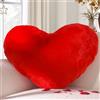 Yhoelata San Valentino Cuscino Cuore, Rosso Cuscino a Forma di Cuore, Peluche Cuore Cuscini Decorativi, Grande Cuscini per Divano, Cuscini Bambini Cuscino Letto, 37 * 47cm
