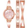 Anne Klein Set di orologi da donna con cinturino in cristallo di alta qualità, AK/2245RTST, Oro rosa, Bracciale rigido