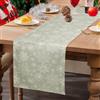 Kiiwah Runner da Tavola Natalizio, Tovaglia Rossa Fiocco di Neve, Lavabile Runner Tavola Lino Moderno Runner da Tavolo Natalizia Decorazione per Inverno Vacanza Festa Decorazione (33 x 183 cm)