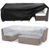 Brosyda Copertura Mobili da Giardino (200x160x70cm), 600D Resistente Oxford Copertura Tavolo Esterno con Uscita Aria, Anti-UV Copridivano Esterno Impermeabile Telo Copri Divano da Esterno