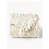 Westwing Collection Coperta in lana fatta a mano a maglia grossa con frange Belen