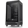 Thermaltake Tower 200 Mini-ITX case per computer, 2 ventole CT140 preinstallate da 140 mm, supporta GPU lunghezza fino a 380 mm, CA-1X9-00S1WN-00, nero