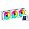 ABYSM Gaming Raffreddamento liquido OCEANIC 360 White ARGB, con display LCD da 2,8'' personalizzabile, per monitoraggio della temperatura della CPU, velocità delle ventole e altri parametri