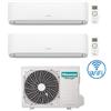 Hisense Climatizzatore Condizionatore Hisense Hi Comfort Wifi R32 Dual Split Inverter 7000 + 9000 BTU con U.E. 3AMW72U4RJC Classe A++/A+