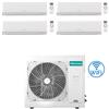 Hisense Climatizzatore Condizionatore Inverter Hisense Energy Ultra Ecosense Wifi R32 Quadri Split 7000 + 7000 + 7000 + 12000 BTU con U.E. 4AMW81U4RJC Classe A++/A+