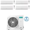 Hisense Climatizzatore Condizionatore Inverter Hisense Energy Ultra Ecosense Wifi R32 Quadri Split 7000 + 7000 + 12000 + 12000 BTU con U.E. 4AMW81U4RJC Classe A++/A+